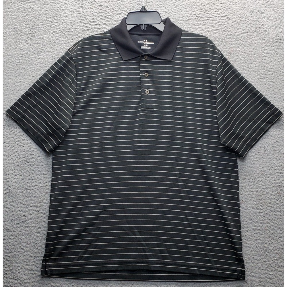Grand Slam Golf Performance Polo Shirt Men M Multi Striped Collared Popover Slit